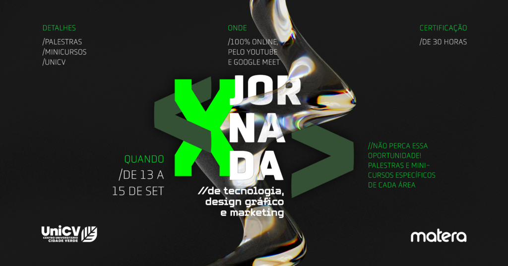 Centenas de alunos do ensino presencial e EAD do Unicive participam da X Jornada de Tecnologia, Design Gráfico e Marketing