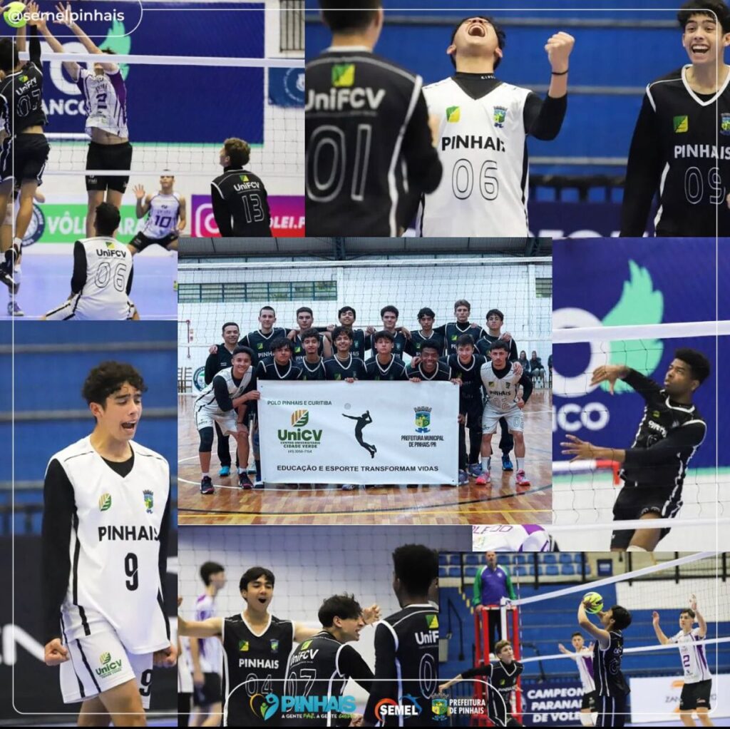Equipes de vôlei de Pinhais, apoiadas pelo Unicive, se destacam na 2ª Etapa da Liga de Voleibol do Paraná